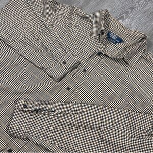 Polo Ralph Lauren Lowell Sport Plaid Button-Up Shirt Cotton Tan Men's XL